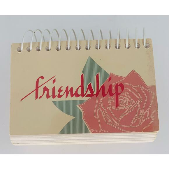 Day By Day Calendar Friendship By Thoughtful 1989 Made in USA White Red Sayings - Picture 9 of 9
